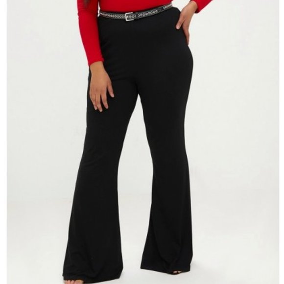 plus size flared trousers